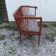 Banc bois léopard véranda salon 6 pieds vintage