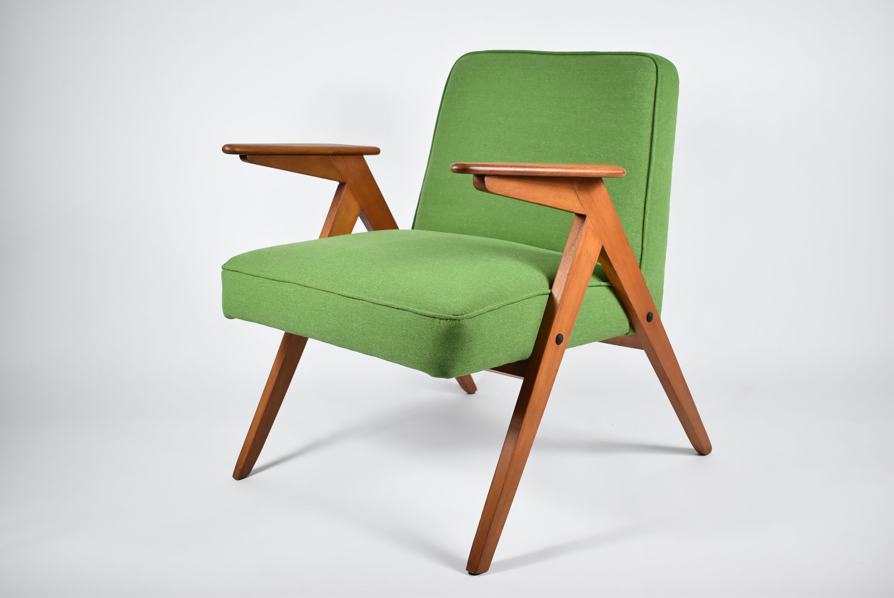 Vintage armchair "Bunny" 1960s, spring green