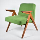 Fauteuil vintage "Bunny" années 1960, vert printemps