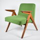 Vintage armchair "Bunny" 1960s, spring green