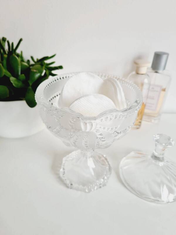 Bonbonnière vintage Evita en cristal - années 1970