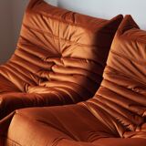3-seater sofa, armchair and ottoman Togo model designed by Michel Ducaroy 1973