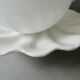 Shell lamp in white ceramic and opaline, 80s