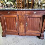 Bahut 2 doors 2 drawers in walnut period restoration a crosse