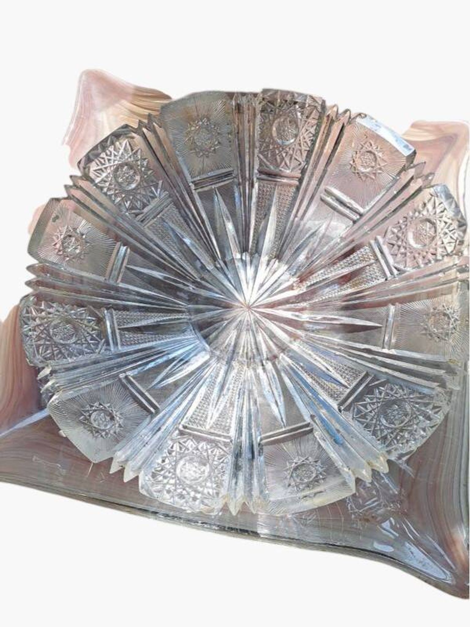 Crystal fruit bowl from the early 20th century – 27 cm in diameter