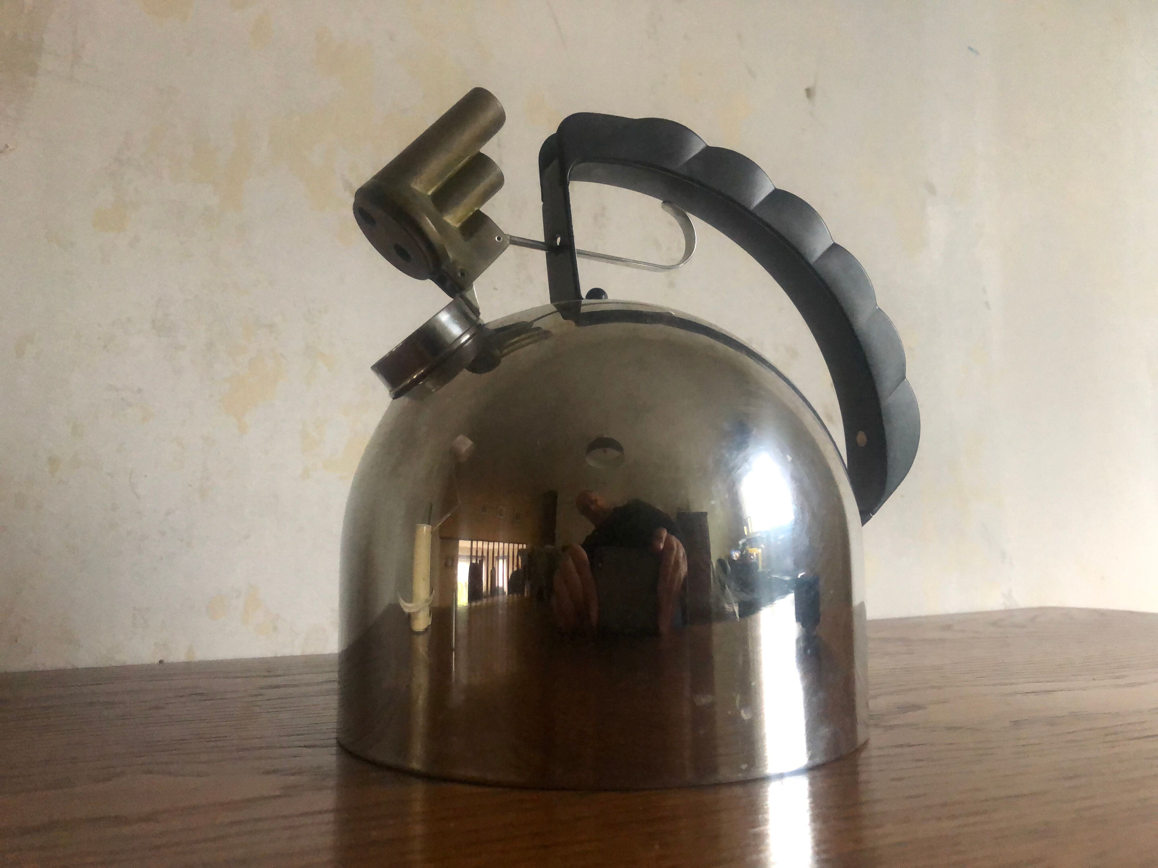 Richard Sapper art deco chrome boiler kettle for Alessi