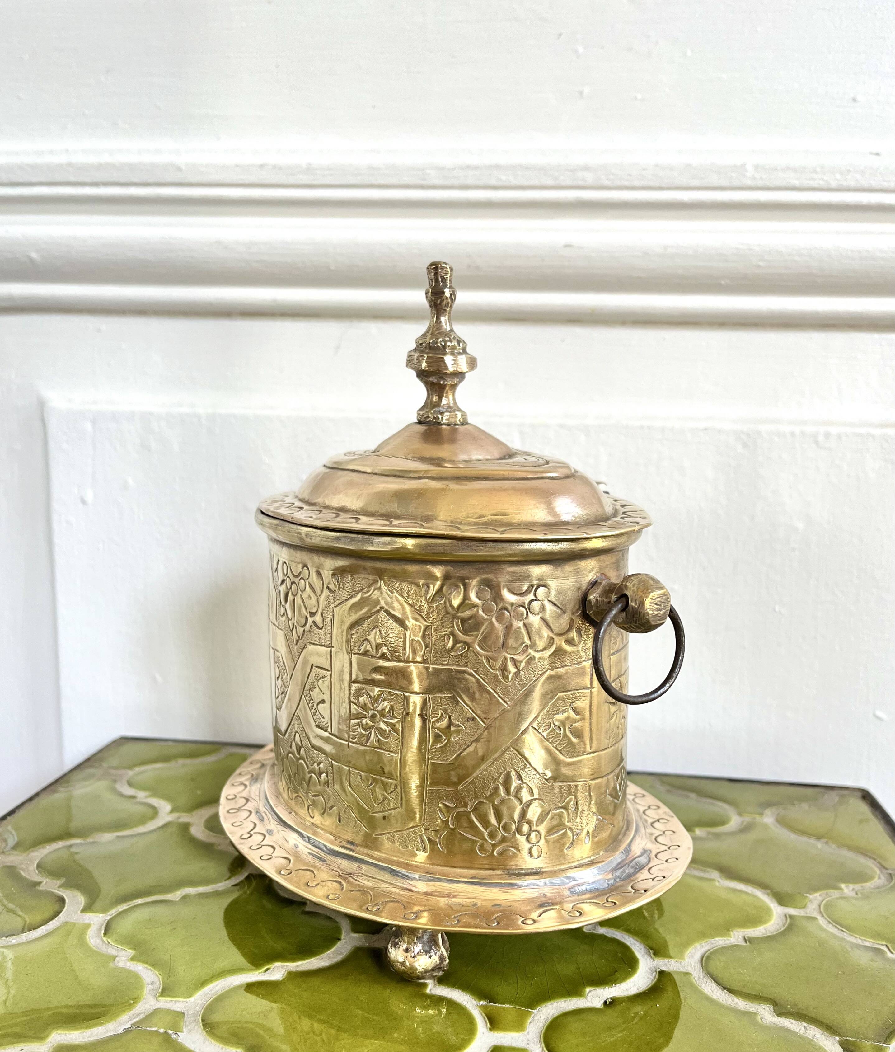 Engraved candy box sugar bowl