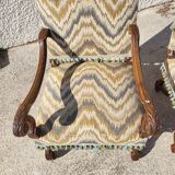 Pair of armchairs louis xiii of the xix th century