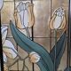 French four-panel room divider by Fournier Decoration Paris, 1980s