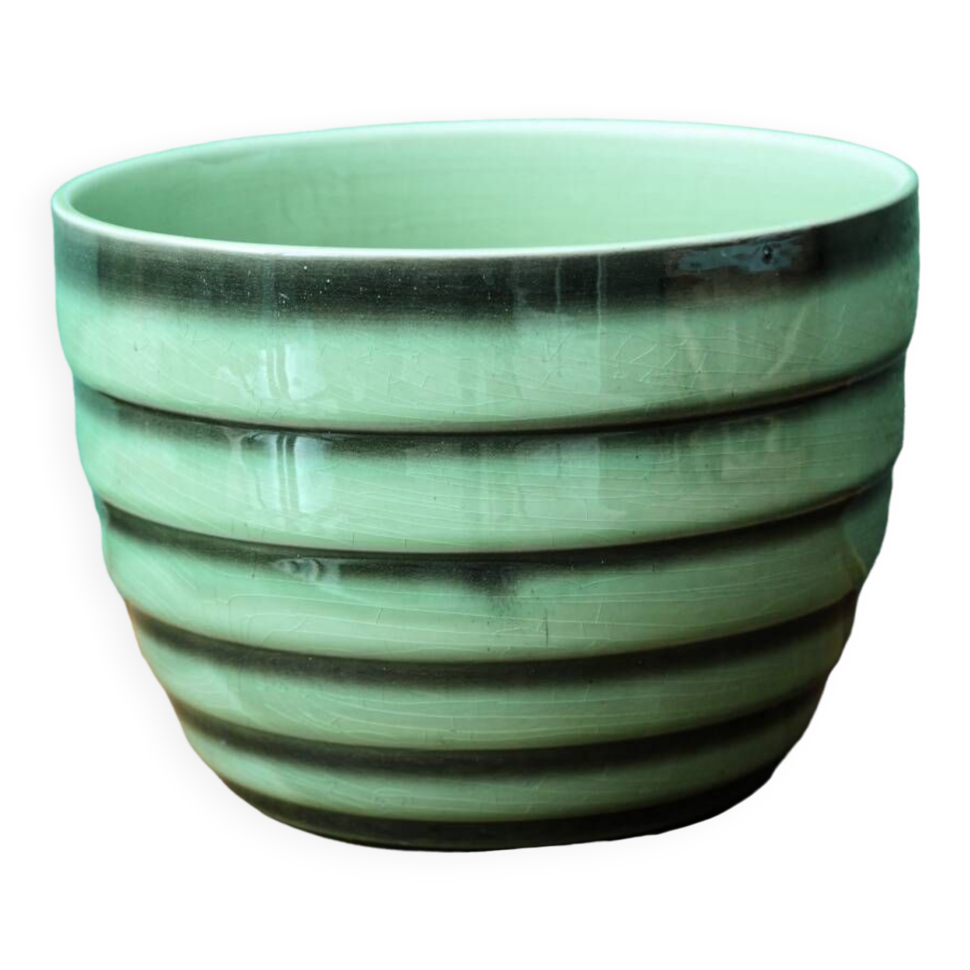 Cache pot en céramique de Sarreguemines