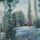 Country and village view - Oil on canvas signed at bottom right French School 20th