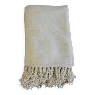 Moroccan wool blanket - beige