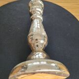 Eglomized mercurized glass candle holder