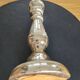 Eglomized mercurized glass candle holder