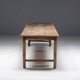 Rustic Primitive Farmhouse Dining Table, France, 19th Century