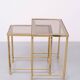 Brass side tables Hollywood Recency 1970s France