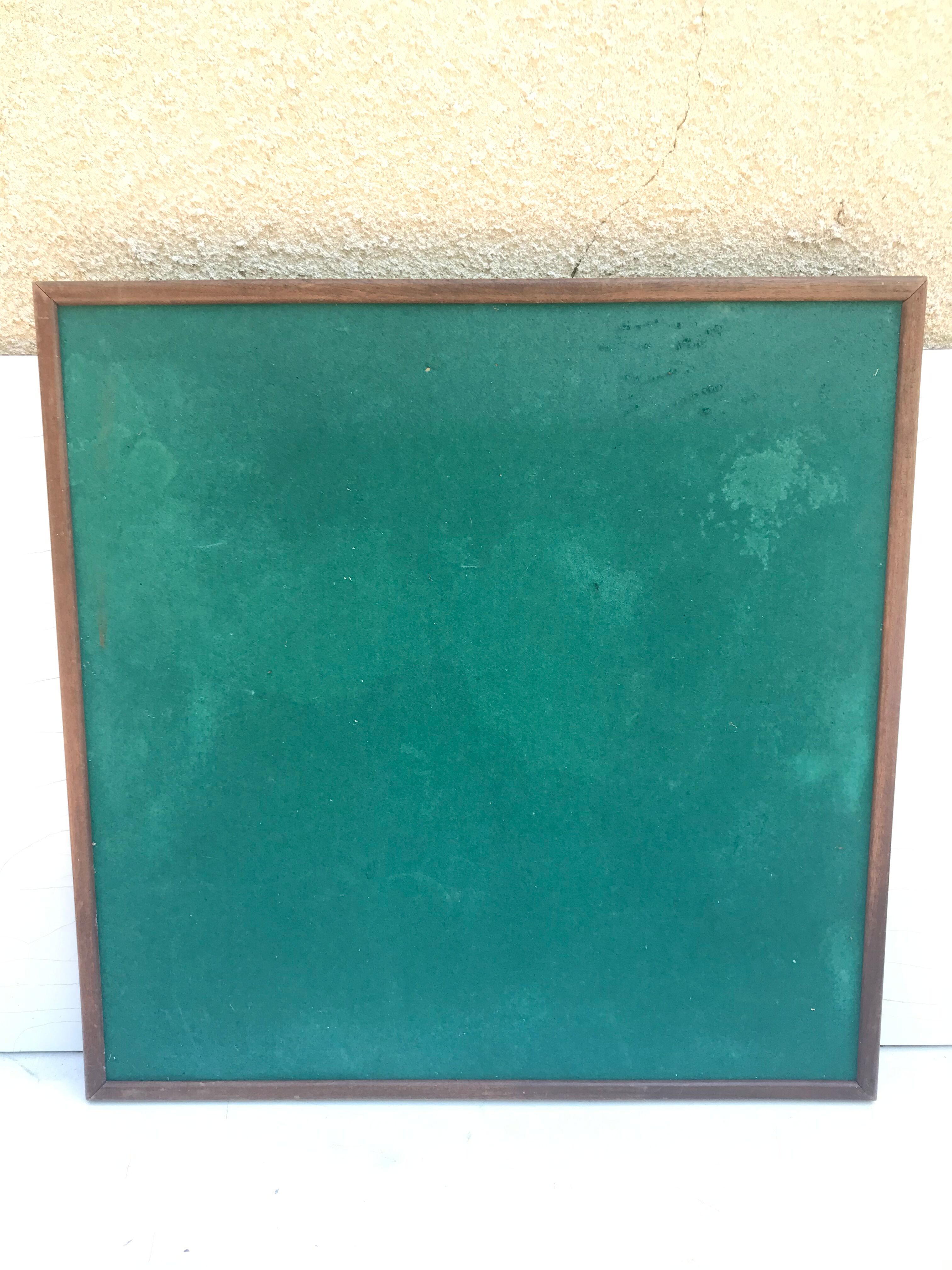Ancienne table a jeu pliante marque rb et plateau feutrine verte vintage