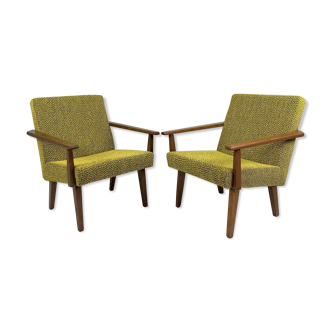 Pair of Mid-century Armchairs, Czechoslovakia, 1960's