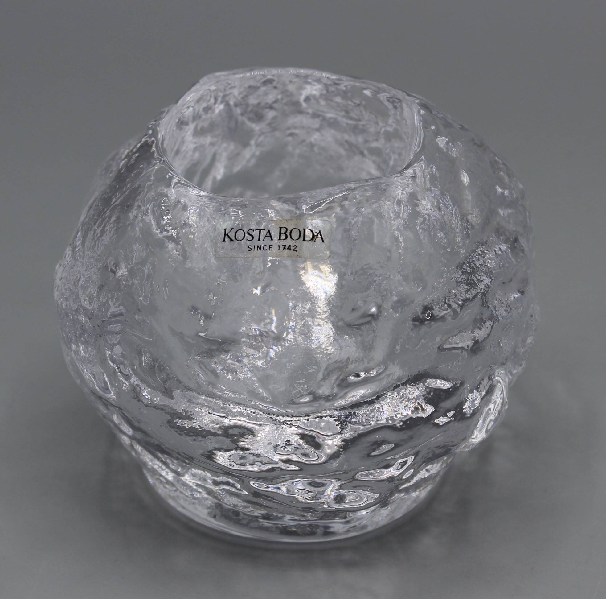 Beautiful snow globe candle holder - scandinavian design - kosta boda