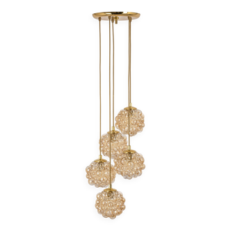 Grand cascading bubble glass chandelier Limburg, Germany, 1970s.