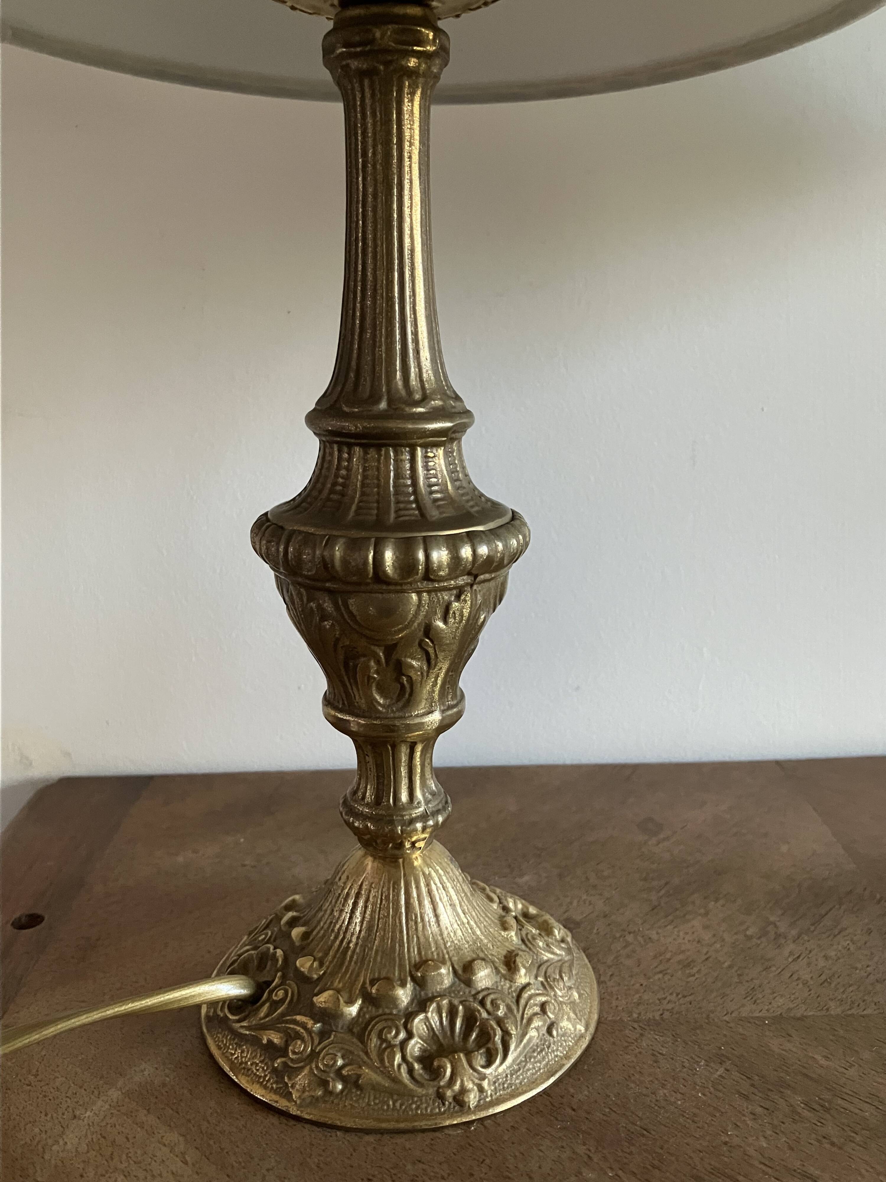 Gilded bronze bedside lamp