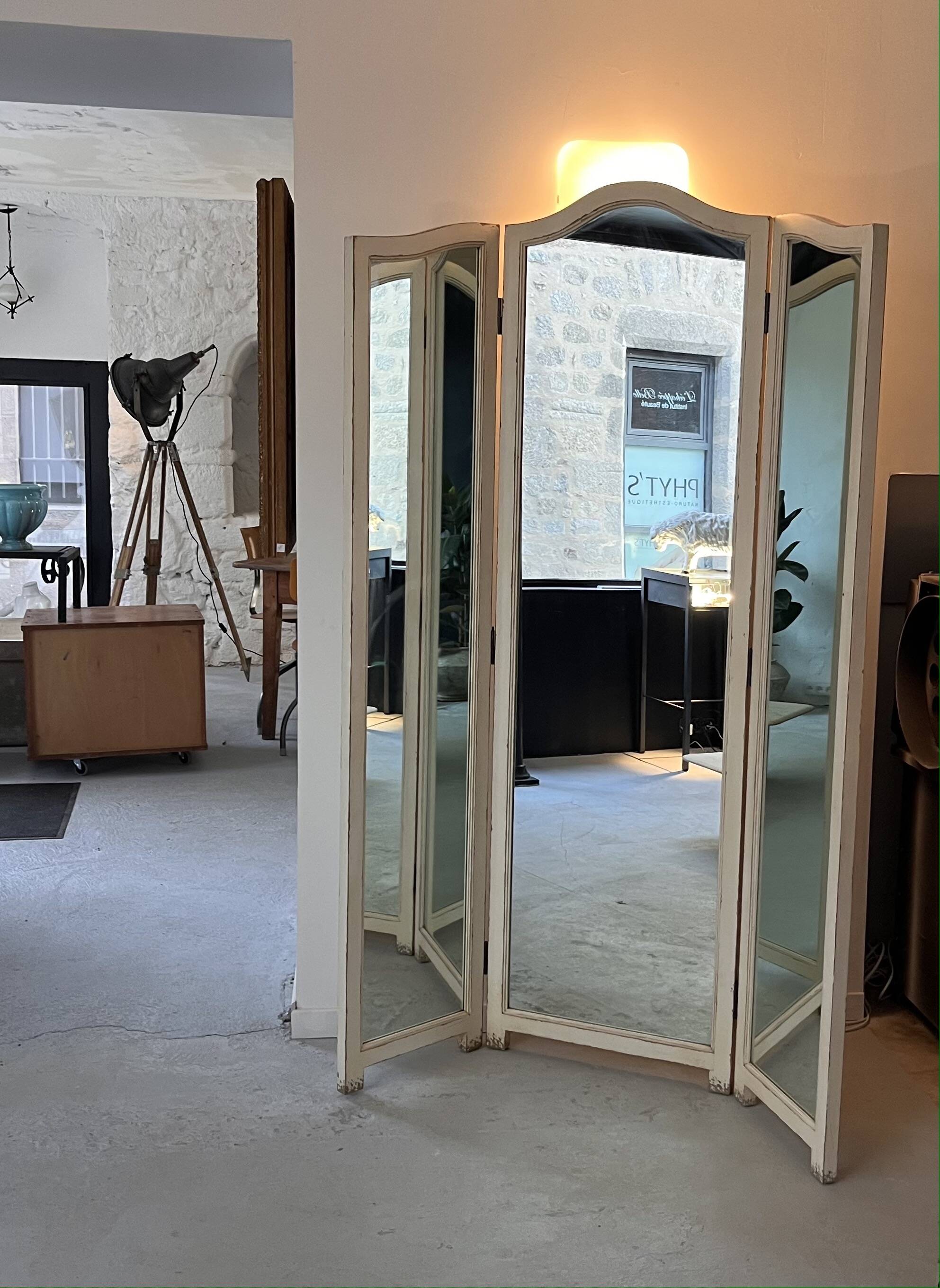 Grand Paravent Miroir 2 Mètres De Haut - État Parfait - Déco Intérieur
