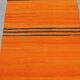Orange handmade small rugs