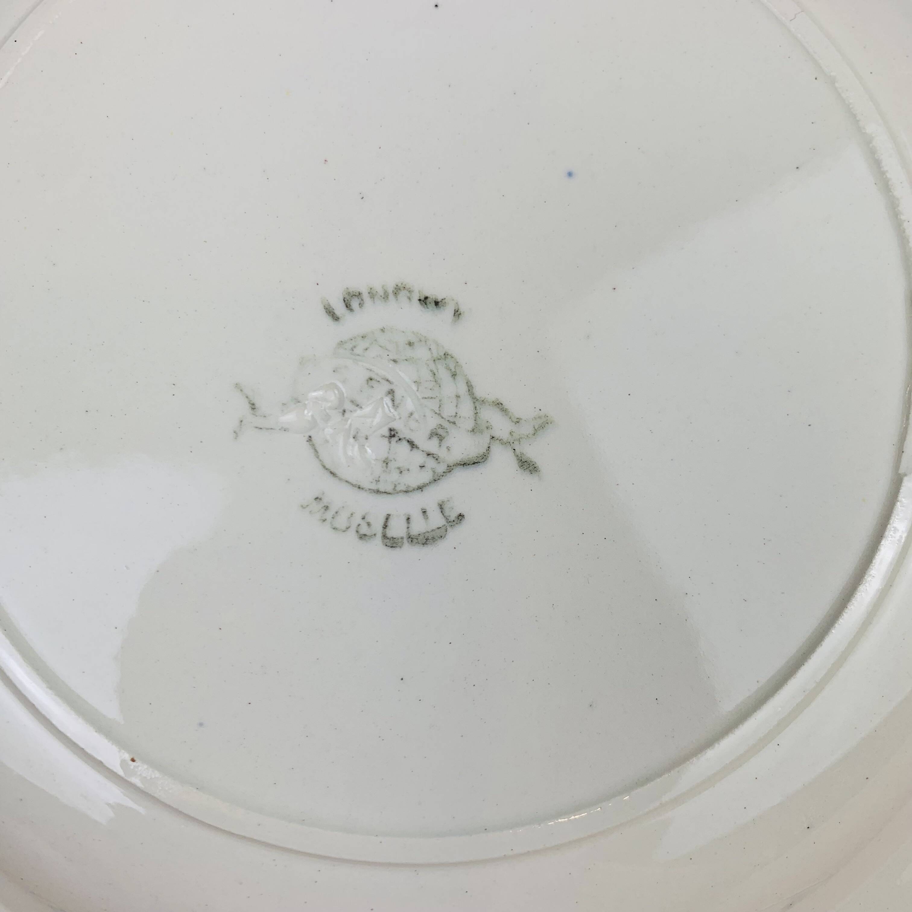 6 Longwy iron earth soup plates