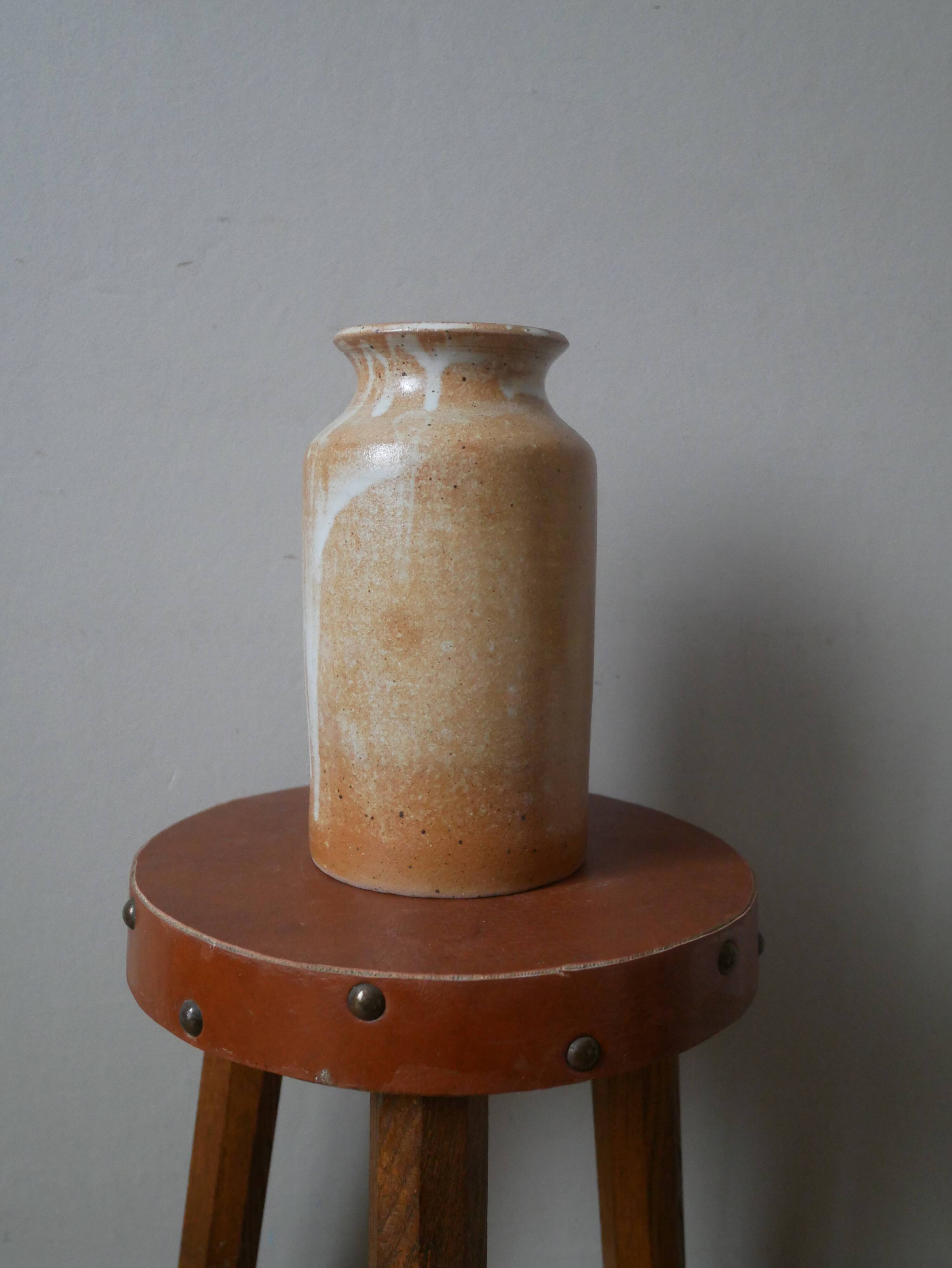 vintage stoneware vase ceramic handmade pottery decoration scandinavian countryside bohemian