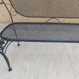 Iron garden bench