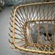 Vintage rattan cradle
