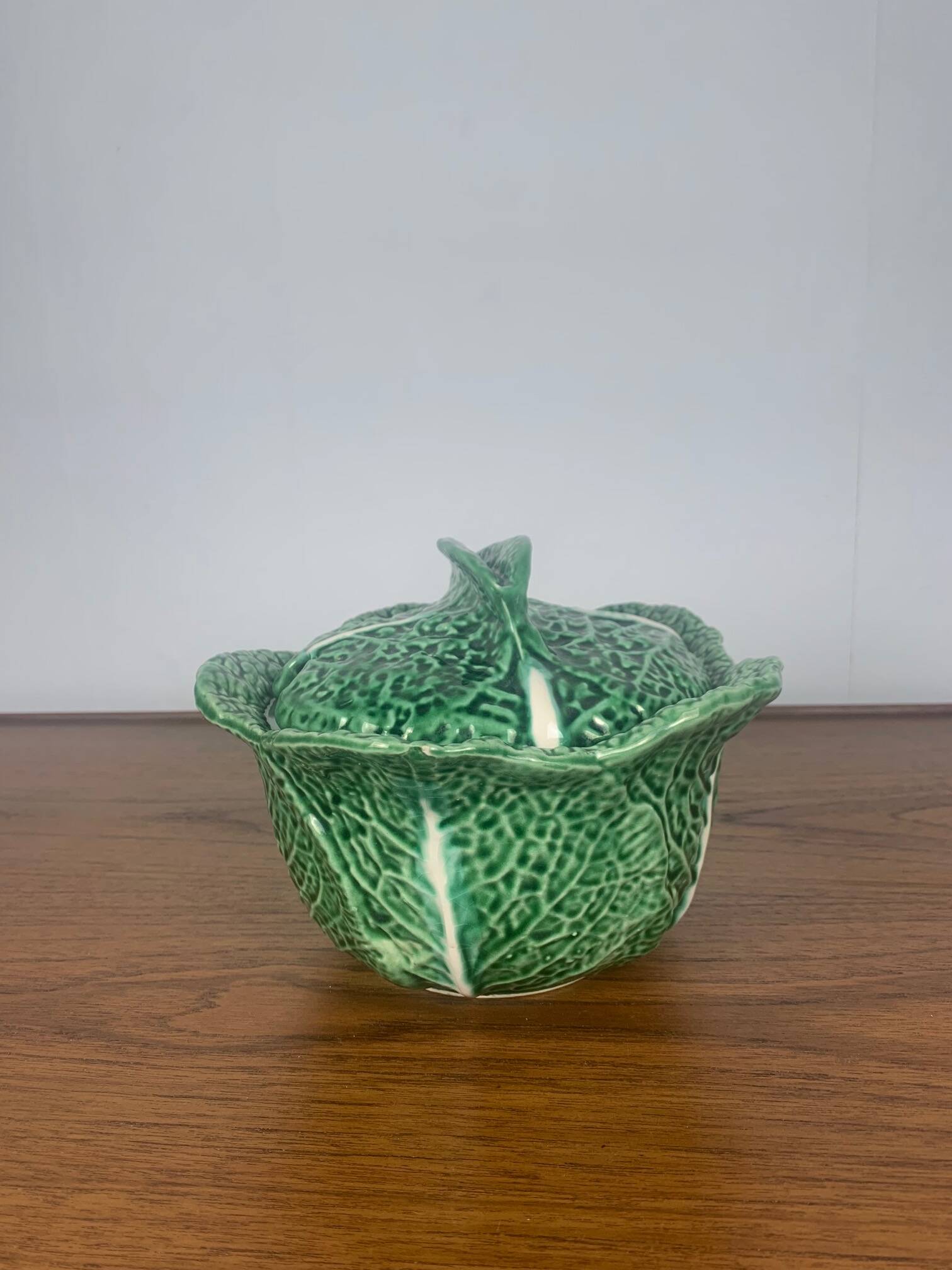 Green cabbage ceramic soup tureen, 1970/80