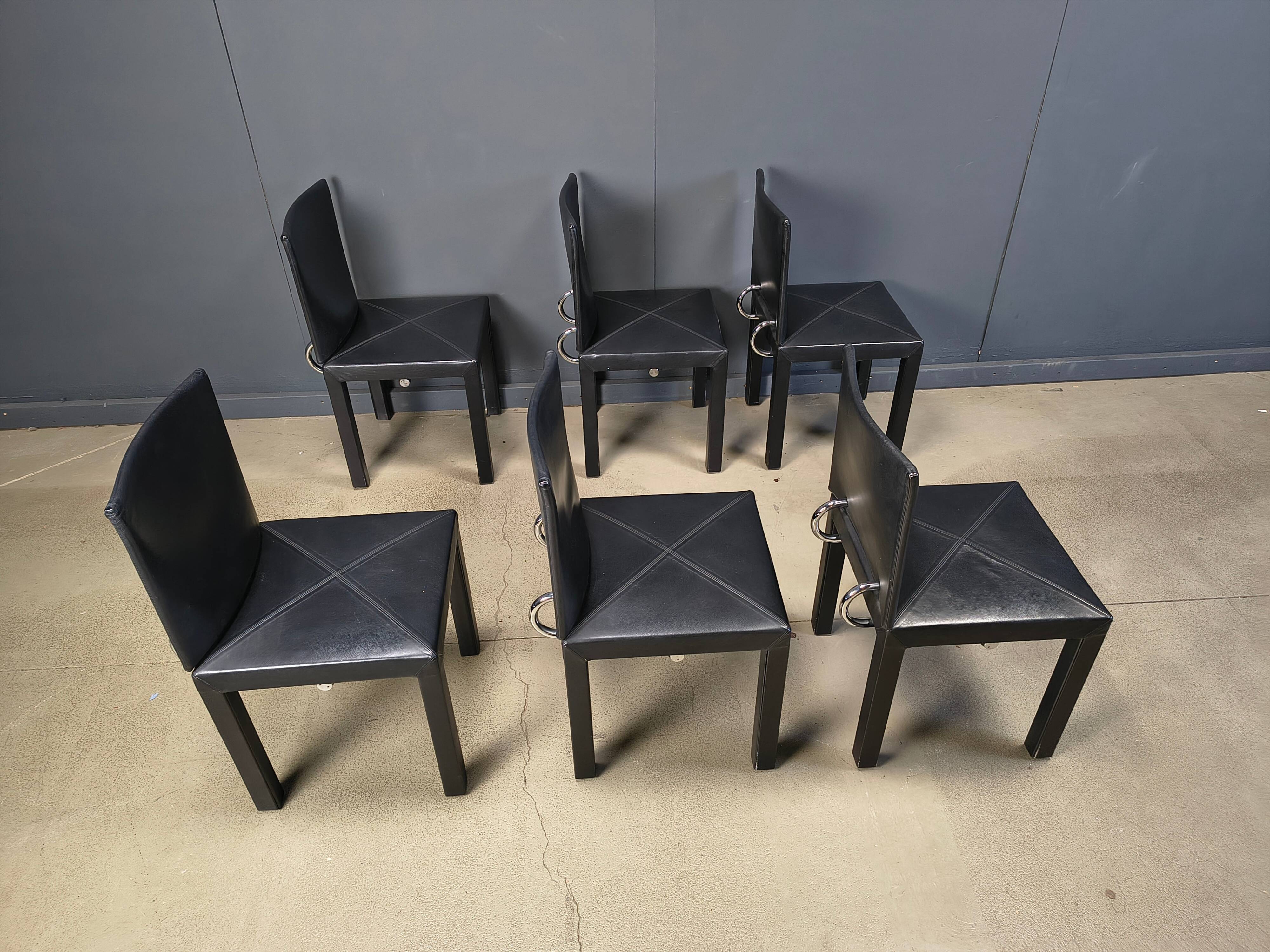 Arcadia dining chairs by Paolo Piva for B&B Italia set of 6