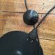 Black projector floor lamp