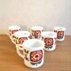 Série de 6 mugs design Mobil années 70
