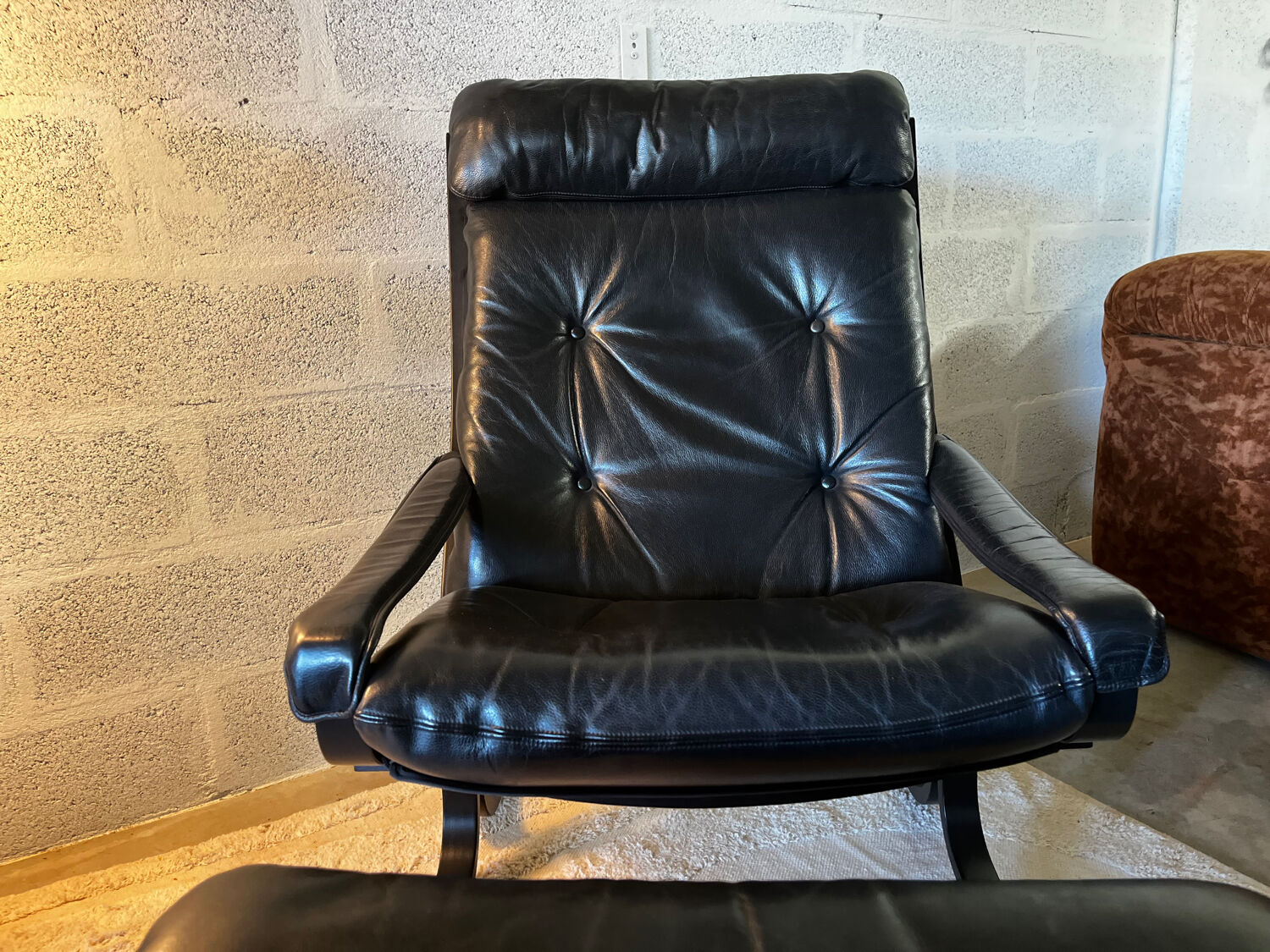 Scandinavian leather armchair