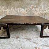 Industrial coffee table steel pallet table