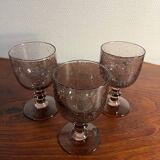 Bubbled stemmed glass, handcrafted