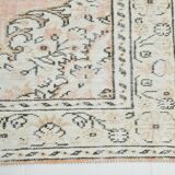 6x9 Turkish Apricot Oriental Vintage Rug, 180x289Cm