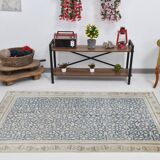 4x7 Navy Blue & Beige Persian Rug 135x204Cm SK 21639