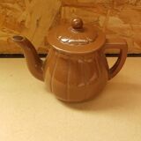 Old vintage brown ceramic romeo teapot