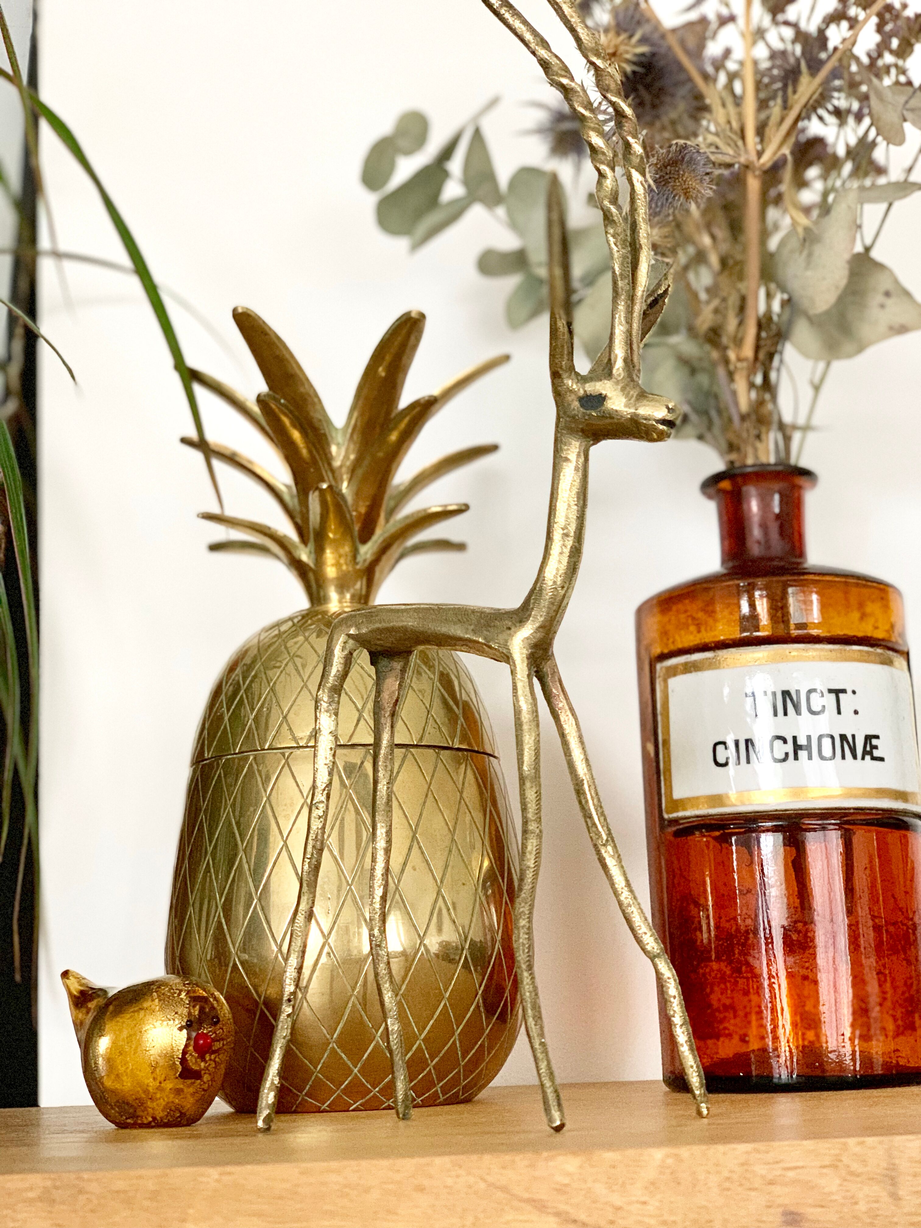 Vintage brass Antelope