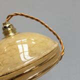 Yellow Clichy glass suspension and golden eder