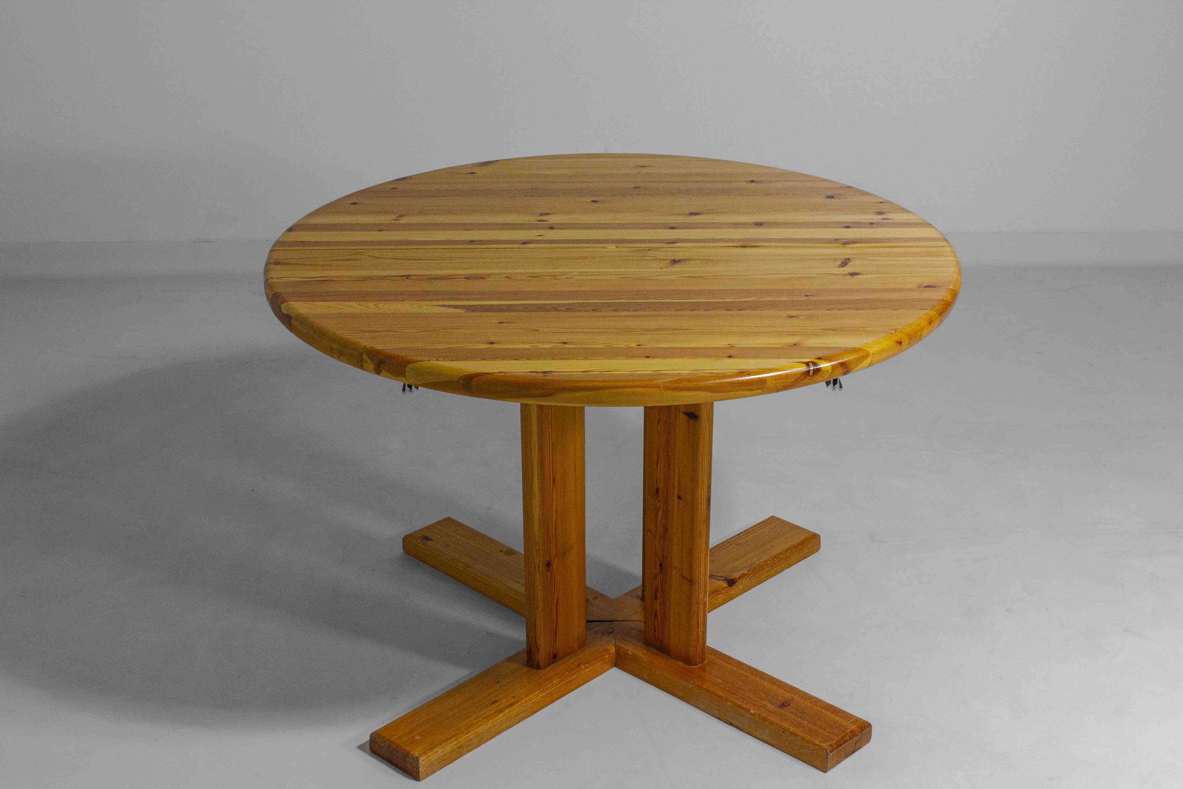 Extendable pine dining table by Rainer Daumiller, 1970s