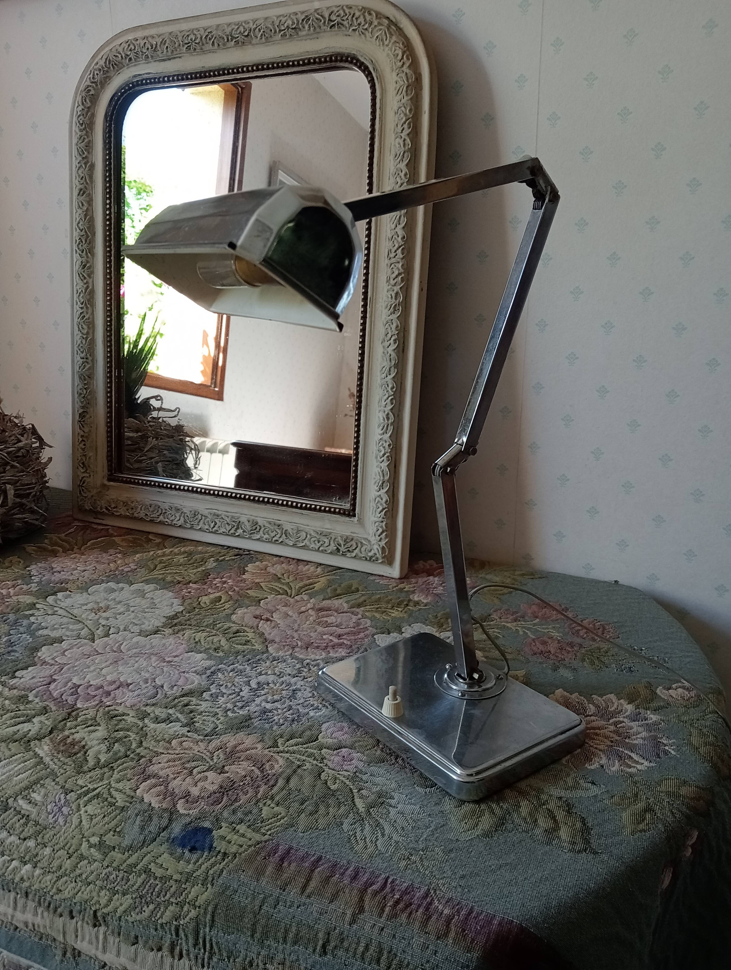 Lampe de bureau année 40, style art déco tardif