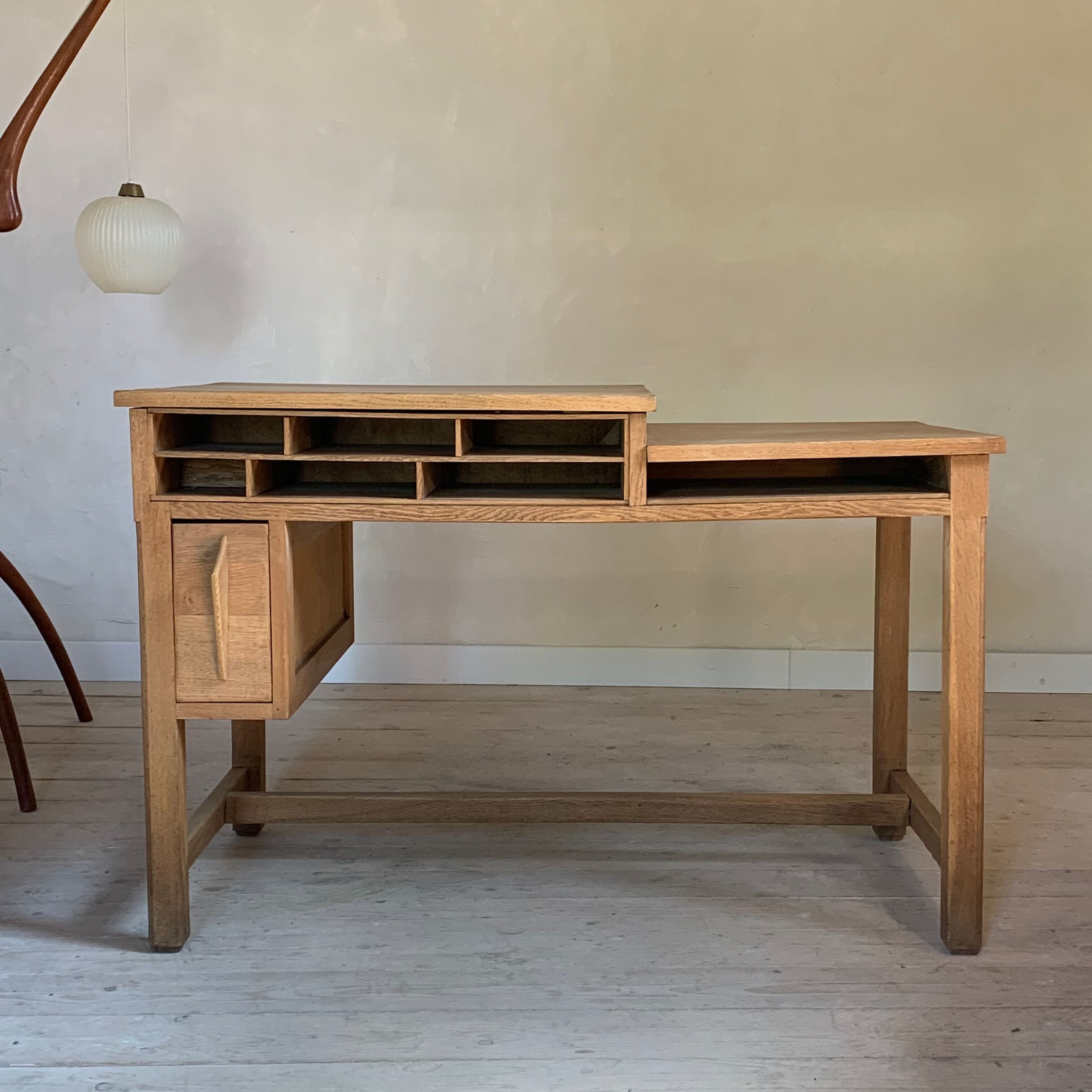 Vintage solid oak craft desk