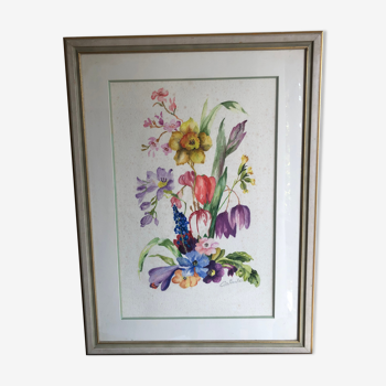 Watercolor Flowers of Boulait-Chausset