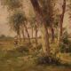 Painting landscape signed by M. Gheduzzi from the 40s