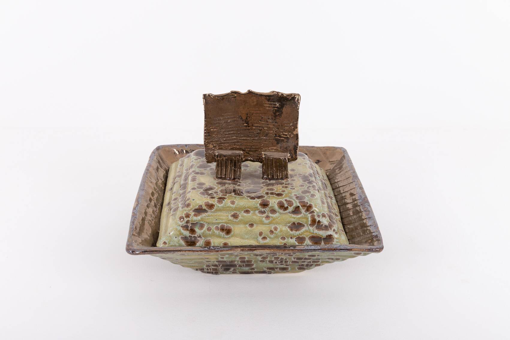 Unique glazed ceramic bowl, Sicily 1990’s