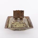 Unique glazed ceramic bowl, Sicily 1990’s